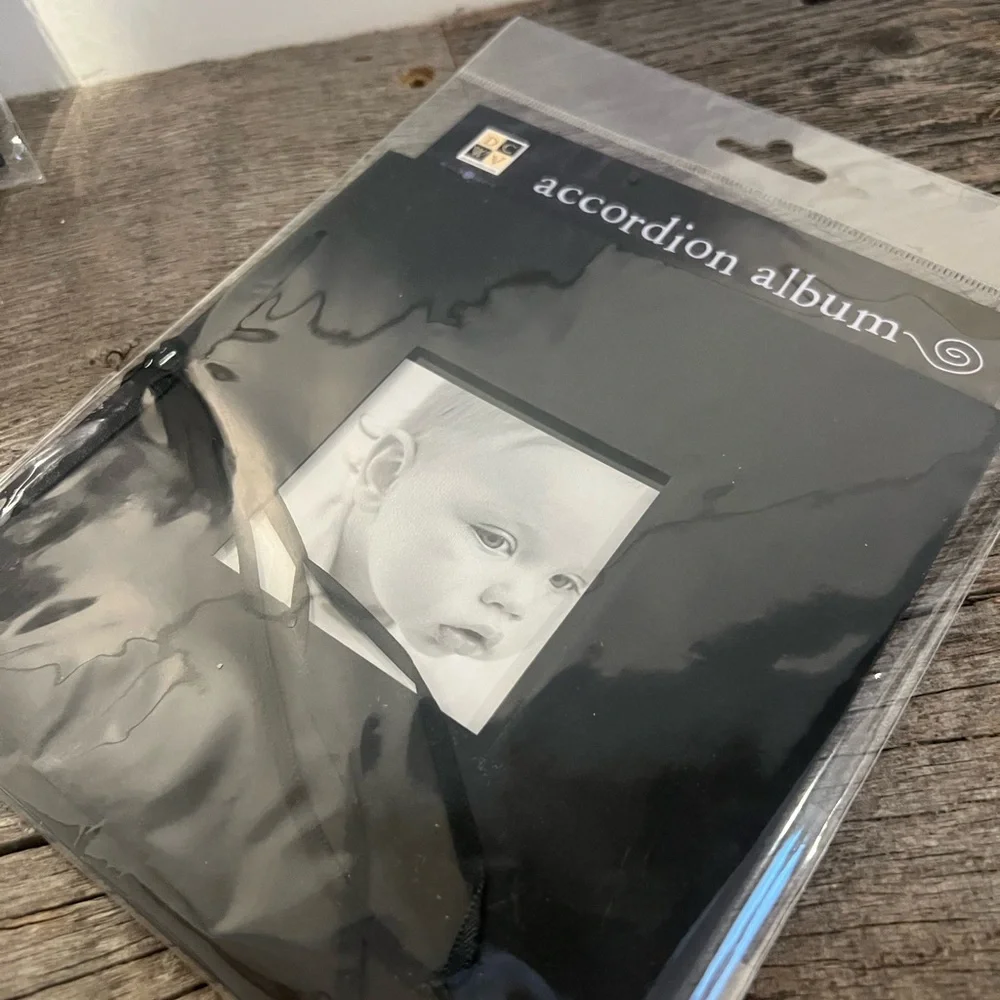 NEW 3x Black 6” x 6” accordion albums